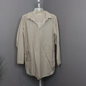 CP Shades Beige Micro Corduroy Tunic Top 100% Cotton Made in USA Size Small
